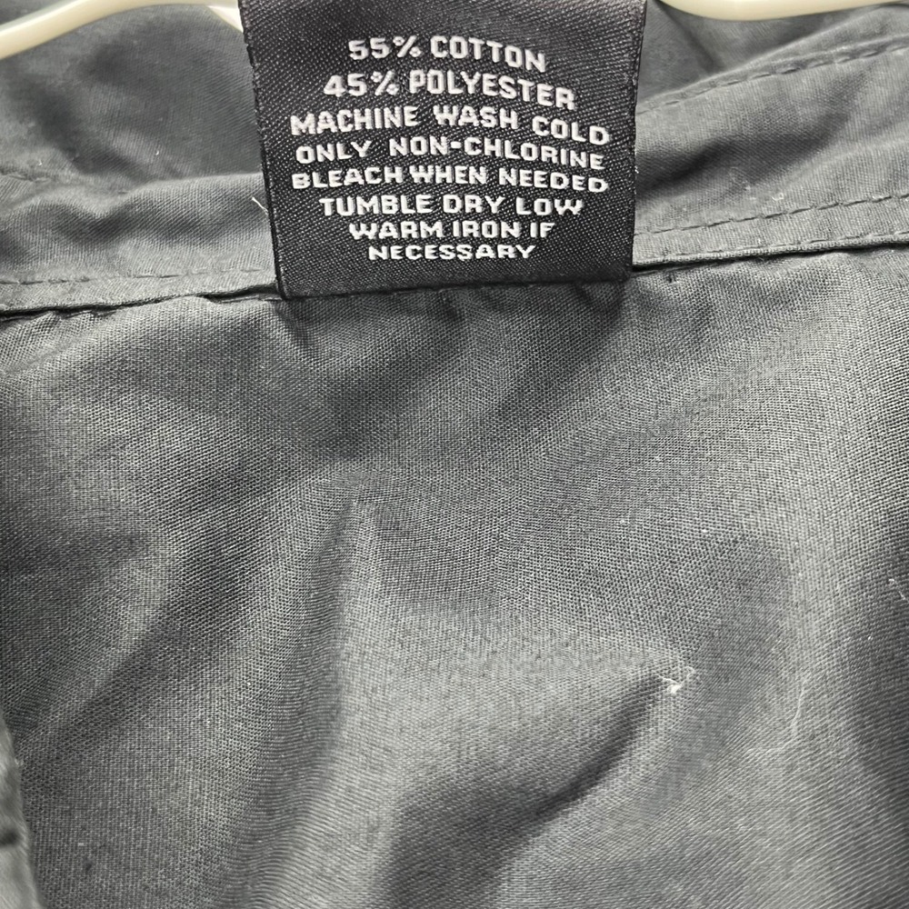 Southpole Shirt Mens Large Black Cotton Blend LongSleeve Button Up UtilityPocket - Picture 6 of 9